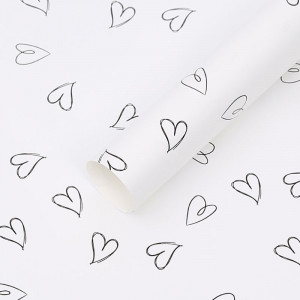 Калька "Сool Hearts" (20 л.) - #111 Белый
